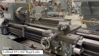 15632 LeBlond 19” x 102” Regal Lathe, 1 49/64” Spindle Bore