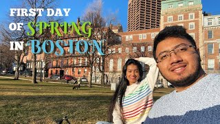 বসন্তের প্রথম দিন Boston শহরে যেভাবে কাটালাম | First day of SPRING in BOSTON city! | Sifat and Samia