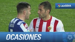 Todas las ocasiones del UD Almería (0-0) Deportivo de la Coruña