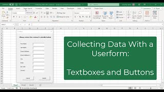 Collecting Userform Data in VBA: Textboxes and Buttons
