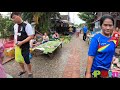 ຫຼວງພະບາງ ຕະຫຼາດເຊົ້າ local market in luang prabang laos. ตลาดเช้าใจกลางเมืองหลวงพระบาง