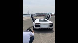 【爆音注意】耳がちぎれそうな空吹かし　ランボルギーニ Lamborghini  Aventador アヴェンタドール