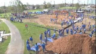 Playground Build Timelapse - DIRECTV and KaBOOM! in Jefferson Parish, Louisiana