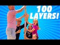 100 LAYERS! CHALLENGE! Boys VS Girls! KJAR Crew is with Fab Fun! for this challenge!