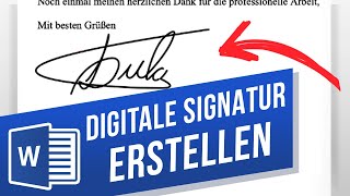 Digitale Signatur in Word einfügen | Elektronische Unterschrift in Word einfügen