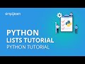 Python Lists Tutorial | Python List Functions | Python Tutorial | Python Programming | Simplilearn