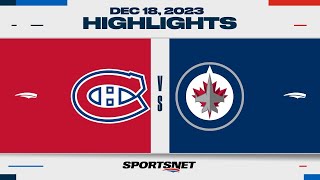 NHL Highlights | Canadiens vs. Jets - December 18, 2023