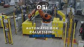 Automatic Box Palletizing - Robotic Cell | ESI Robotics 📦🚀