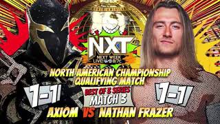 WWE NXT October 11, 2022 Axiom vs Nathan Frazier Official Match Card