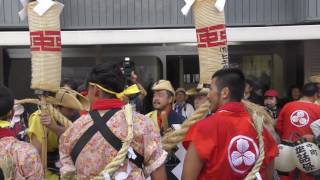 【手筒花火】 前夜祭 練り込み 太鼓神宅 20160723 【新居】