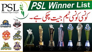 PSL Winners list 2016 to 2022 | Pakistan Super League Winners list| S Cricket Knowledge
