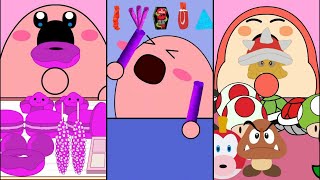 Kirby Animation - Super Mario Jelly Cake, Spicy Food \u0026 Purple Food Dessert Mukbang Complete Edition