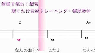 譜面を読む練習 key=Ｃ固定ド読み／ドレミで歌う楽譜【コード付き】