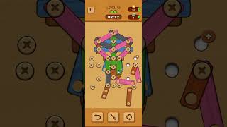 Woodle - Wood Screw Puzzle Level 13 | GAME Walkthrough