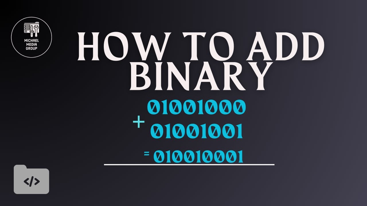 How To Add Binary Youtube
