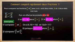 comparaison des fractions