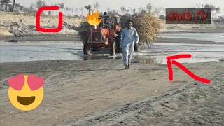 Tractor stunt # Bailaras tractor pull  out loaded sugarcane trali in  river SHAN TV