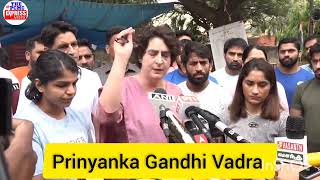 Priyanka Gandhi Vadra इनको न्याय मिले पूरा देश ये चाहता है।indian wrestlers protest at jantar mantar