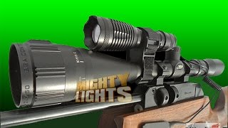 Ultrafire CreeXP ZOOMABLE green light scope mount lamping lamp kit gun air rifle demo/review