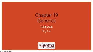 Chapter 19 - Generics