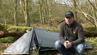 Hi Gear Soloista one man tent review and an Alpkit 30ltr drybag - ideal for wild camping