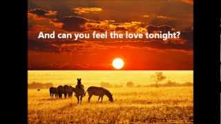 Can you feel the love tonight - Elton John/The Lion King lyrics