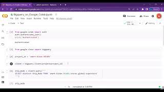 Part 1 - Select Operation on BigQuery Datasets from Google Colab using Python