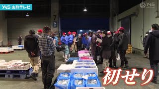 卸売市場で初せり