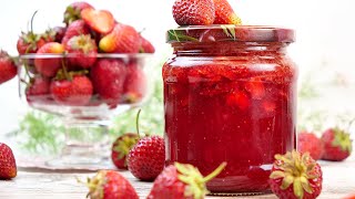 🍓Быстрый джем из клубники - вкуснее, чем варенье! Клубничный конфитюр с пектином! Заготовка на зиму