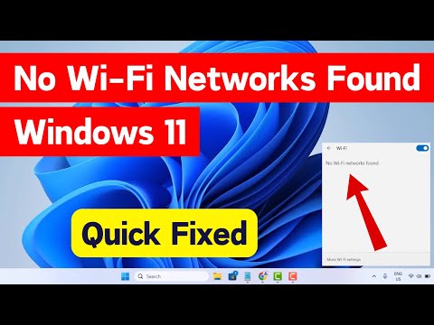 (Fixed) No Wi-Fi Networks Found On Windows 11 | Fix Wifi Not Available Problem  Windows 11 (2024)