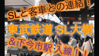 【SL 蒸気機関車！！】東武SL大樹の客車連結！+下今市駅入線！！【C11 207】