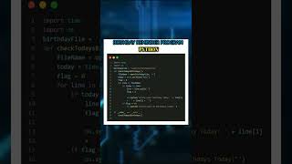 How to create birthday reminder in python #coding #programming #python #shorts