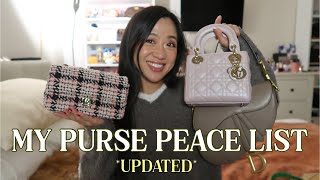 MY UPDATED PURSE PEACE LIST 👜 Goyard, Louis Vuitton, and Fendi!