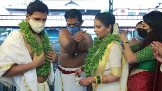 Arun \u0026 Ala marriage @ Guruvayur Temple on 05.06.2020