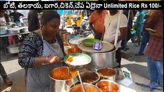 Asian Cheapest Roadside Unlimited Meals | Local Street Food | Hard Working Women Selling Meals