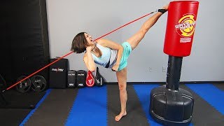 Explosive Taekwondo Drill with Resistance Bands