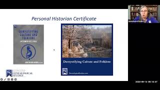 NEW! Personal Historian Certificate overview