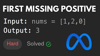 First Missing Positive | Leetcode Hard #41 | Python