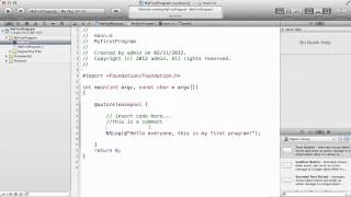 Objective-C Tutorials: 4 - Write first program and how to write comments