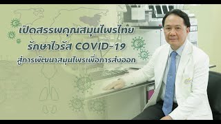 เปิดสรรพคุณสมุนไพรไทยรักษาไวรัส COVID-19 สู่การพัฒนาสมุนไพรเพื่อการส่งออก