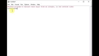 Python program to extract each digit from an integer in the reverse order