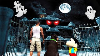 GTA 5 : Franklin Went To Horror And Ghost Haunted Island With Shinchan in GTA 5 ! (GTA 5 mods)