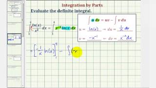 Ex: Definite Integral Using Integration by Parts in the Form x^n*ln(x)