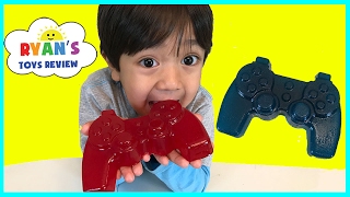 Gummy Food Controller Candy for Kids Taste Test! Family Fun Lego Gummy Candy Review Ryan ToysReview