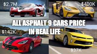 All ASHALT 9 cars price in real life!!