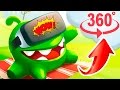 Om nom 360 - Virtual reality 4K Video cartoons cut the rope 2017 KEDOO animation for kids