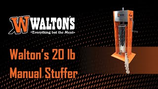 Get PROFESSIONAL Results with Walton's 20 lb Sausage Stuffer at Home!