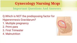 Gynecology Nursing Mcq | Obstetrics Nursing Mcq | Staff Nursing Mcq