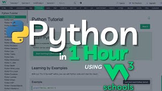 W3Schools Python Tutorial in 1 Hour | Learn Python Using W3Schools