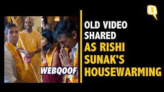 Fact-Check | Video Shows Sunak's Housewarming at 10 Downing Street? It's From a Temple Visit